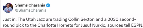 Thỏa thuận NBA đầu tiên ngày hôm nay: Jazz Hornets đạt được thỏa thuận 2 cho 1, Sexton + Draft Pick cho Nookie!
